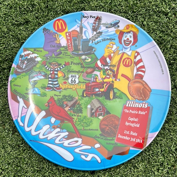 New 2004 Ronald McDonald 9 1/2” Illinois Melamine Collectors Plate Vintage - Picture 1 of 7